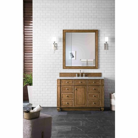 James Martin Vanities Bristol 44in Rectangular Mirror, Saddle Brown 157-M44-SBR